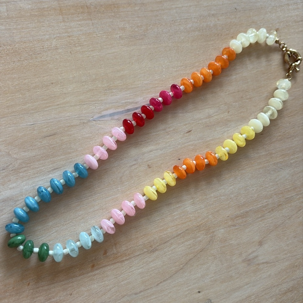 Multicolor Beaded Necklace Anthropologie beads